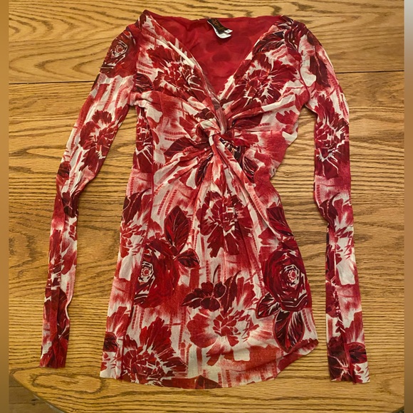 Jean Paul Gauthier Vintage 90s Soleil sheer top floral JPG - Picture 2 of 6